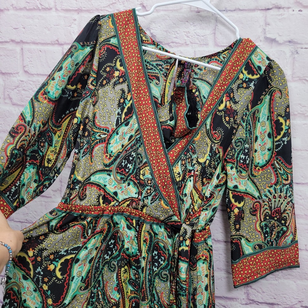 Me 2 Magic Boho Paisley Jumpsuit S Matching Cami Cover Retro Boho Festival Hippy - Picture 10 of 10